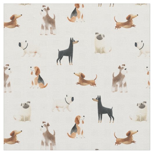 Paws Gingham ファブリック (クローズアップ)