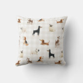 Paws Gingham lovely dogs  クッション (裏面)