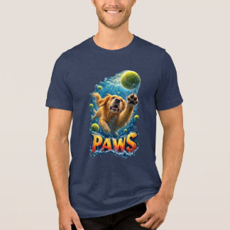 Paws Golden Retriever Parody トライブレンドTシャツ