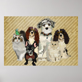 Paws, H爪&Feather Artポスター ポスター