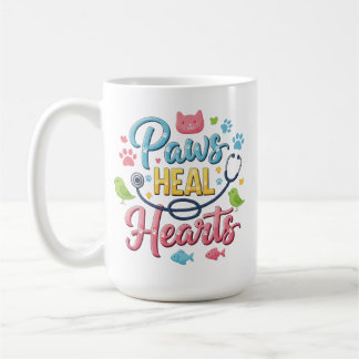 Paws Heal Hearts - かわいい獣医のプロフェッショナル コーヒーマグカップ