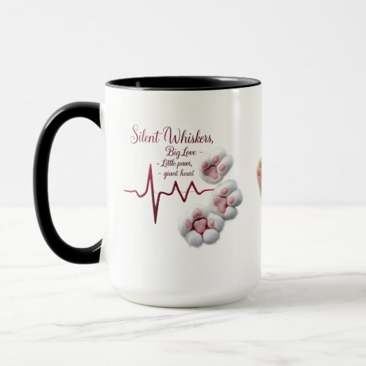 Paws & Heartbeats Mug - Furry Love in Every Sip マグカップ (左)