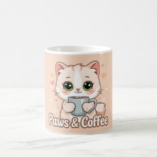 Paws, Hearts, & Hot Coffee: The Kawaii Kitty's コーヒーマグカップ