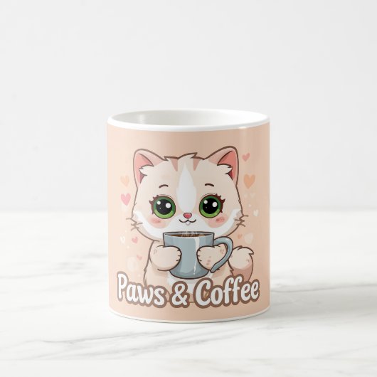 Paws, Hearts, & Hot Coffee: The Kawaii Kitty's コーヒーマグカップ (中央)