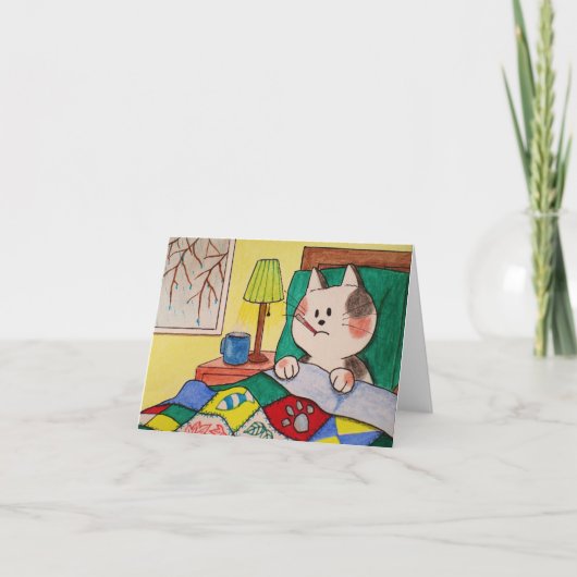 Paws Hereカー空白のド「病気の日」 カード (正面)