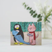 Paws Hereポストカード「交換したい?」 ポストカード (スタンド正面)