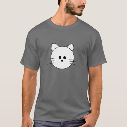 Paws Here "Kitty" ベーシック ダークTシャツ Tシャツ (正面)