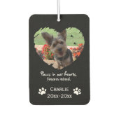 Paws in ourハート写真ペット記念カスタム碑 カーエアーフレッシュナー (正面)