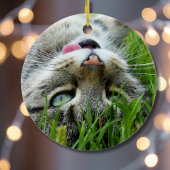 Paws in ourハート写真ペット記念カスタム碑 セラミックオーナメント