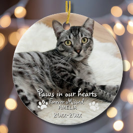 Paws in our Hearts 2 写真 ペット 追悼メモリアル セラミックオーナメント