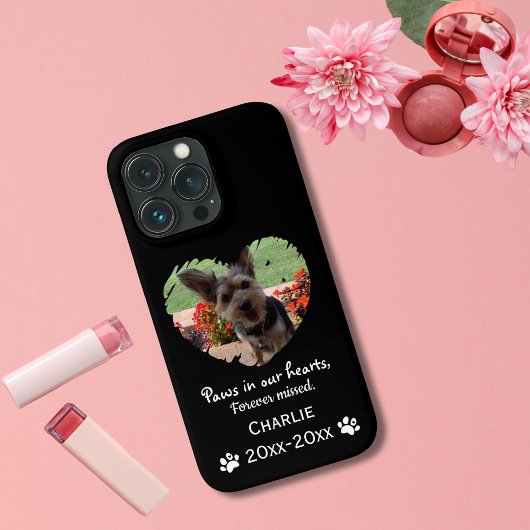 Paws in our Hearts Photo Pet Memorial,Custom Case-Mate iPhoneケース