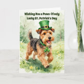 Paws-itively Lucky St. Patrick's Day Terrier カード (正面)