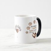 Paws, Loud 静か Love -バラ金ゴールドPaw Print モーフィングマグカップ (正面右)