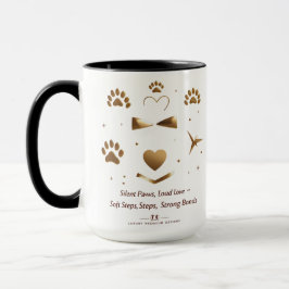 Paws, Loud 静か Love -金ゴールド猫のPaw Stars Mug マグカップ
