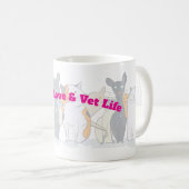 Paws, Love & Vet Life コーヒーマグカップ (正面右)