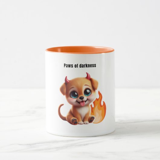 Paws of Darkness Fire Dog Coffee Mug マグカップ (中央)