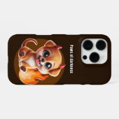 Paws of Darkness Fire Dog Phone Case – Glowing iPhoneケース (裏面横)