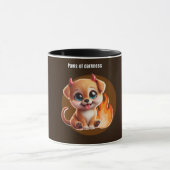 Paws of Darkness Fire Glow Dog Mug – DarkAesthetic マグカップ (中央)