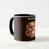 Paws of Darkness Fire Glow Dog Mug – DarkAesthetic マグカップ (正面左)