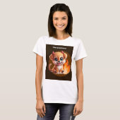 Paws of Darkness Fire Glow Dog T-Shirt – Dark Tシャツ (正面フル)