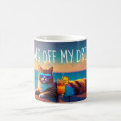 Paws Off My Drink - Cat With Shades Mugs コーヒーマグカップ (中央)
