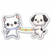Paws & Pals:明るい歓迎 シール (正面)