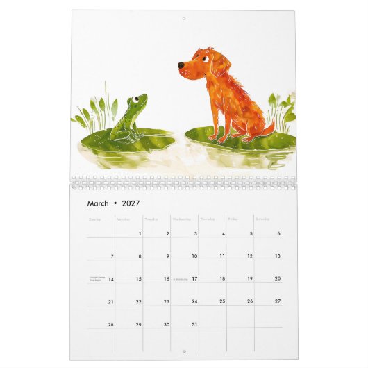 Paws & Pals 2026 – A Dog’s Comic Encounters カレンダー (3月 2027)