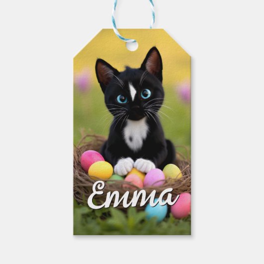 Paws, Pastels & Purrs: Felini's Easter Nest ギフトタグ (正面)