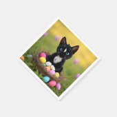 Paws, Pastels & Purrs: Felini's Easter Nest スタンダードカクテルナプキン (角)