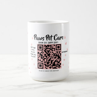 Paws Pet Care ペットショップロゴ 名前 バーコード コーヒーマグカップ