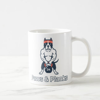Paws & Planks Buff Dog Gym Poster コーヒーマグカップ
