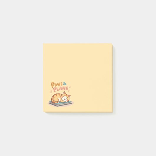 Paws & Plans Cute Kitten Notes ポストイット (正面)