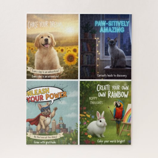 Paws & Positivity: Your Daily Dose of Inspiration ジグソーパズル (縦)