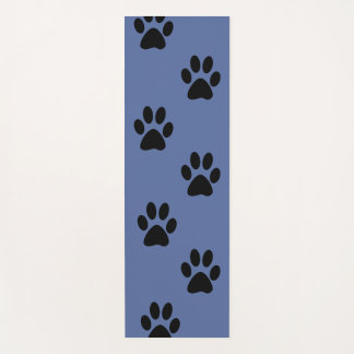 Paws prints yoga mat black and blue ヨガマット