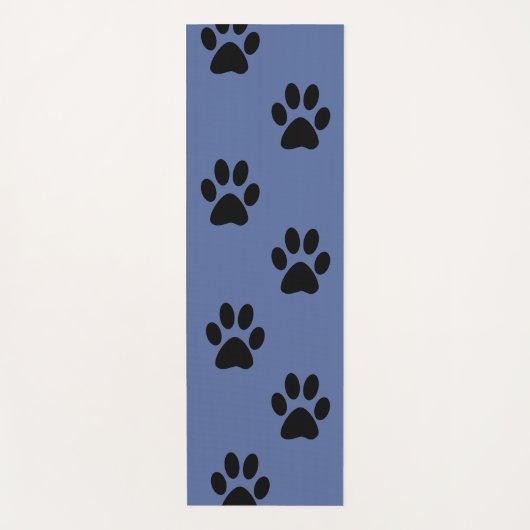 Paws prints yoga mat black and blue ヨガマット (正面)