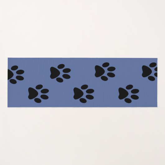 Paws prints yoga mat black and blue ヨガマット (正面(横))