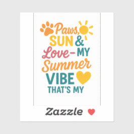 Paws, Sun & Love ～ペット愛好家の夏の気分 シール