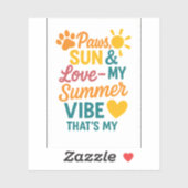 Paws, Sun & Love – Summer Vibes for Pet Lovers シール (シート)