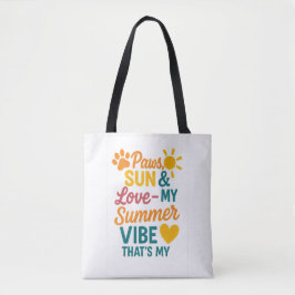 Paws, Sun & Love – Summer Vibes for Pet Lovers トートバッグ
