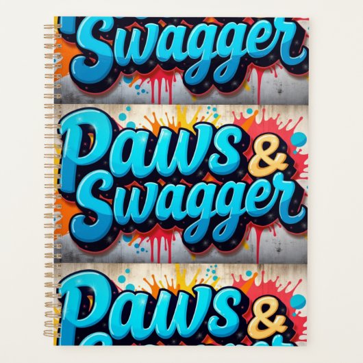 「Paws & Swaggerスタイリッシュプランナー」 プランナー手帳 (正面)