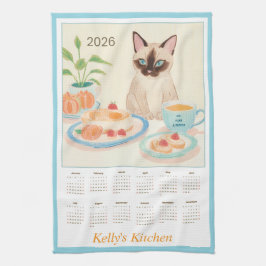 Paws & Tea Time Kitchen Teatoil 2026カレンダー キッチンタオル