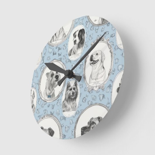 Paws & Time Wallクロック ラウンド壁時計 (傾斜)