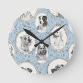 Paws & Time Wallクロック ラウンド壁時計 (正面)