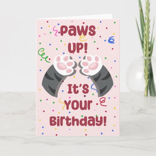 Paws up! It's Your Birthday! - Birthday Card  シーズンカード (正面)