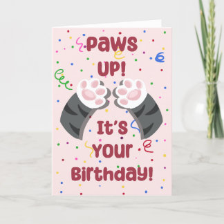 Paws up! It's Your Birthday! - Birthday Card  シーズンカード