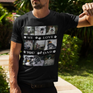 Paws We Love Youパパ9 Photo Collage Tシャツ