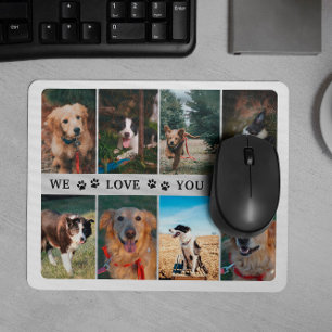 Paws We Love You Dad Photo Collage マウスパッド