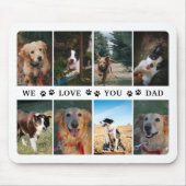 Paws We Love You Dad Photo Collage マウスパッド (正面)