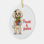 Pawsh and Festive Dog, Fancy Christmas Dog  セラミックオーナメント (右)
