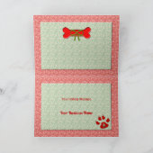 PAWShuring犬の愛人レッドとグリーン シーズンカード (内部)